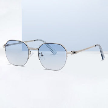 Half-frame Two-color Gradient Sunglasses