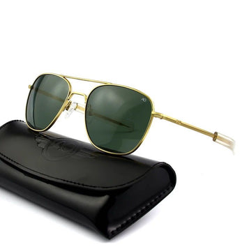Men's HD tempered glass frame sunglasses