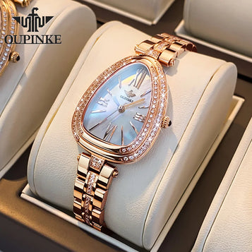 3192 Women Watch Luxury Elegant Stainless Quartz Wristwatch Waterproof Luminous Ladies Date Watch Bracelet Set Gift