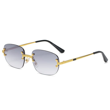 S31442 Cross-Border Metal Frameless Square New Sunglasses Punk Personality Street Shooting Small Glasses Sunglasses Men