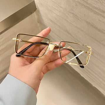 Retro Small Box Red Sunglasses Ins Street Shooting Bungee Sunglasses