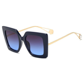 European style square frame sunglasses