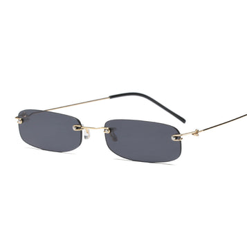 Rimless trendy sunglasses