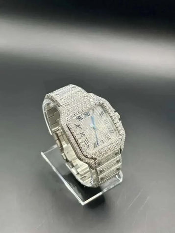 Rolex Replica Men'S Moissanite Quartz Watch - Custom VVS Design with High-Fashion Hip Hop Accessories Jewelry Full of Dias Men'S Watch Designer High-End Custom