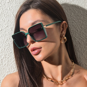 Men's New Trend Retro Large Frame Square Sunglasses