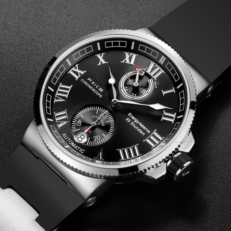 black-surface-silicone-band