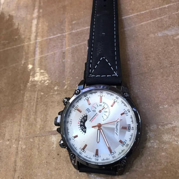 Men's Quartz Sports Leather Strap Watch