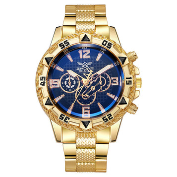 Blue Light Men's Steel Belt Quartz Watch