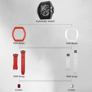DIY Automatic Watch Fo Men Mechanical Mens Watch Set Waterproof 100M Lnterchangeable Wristwatch TB8218