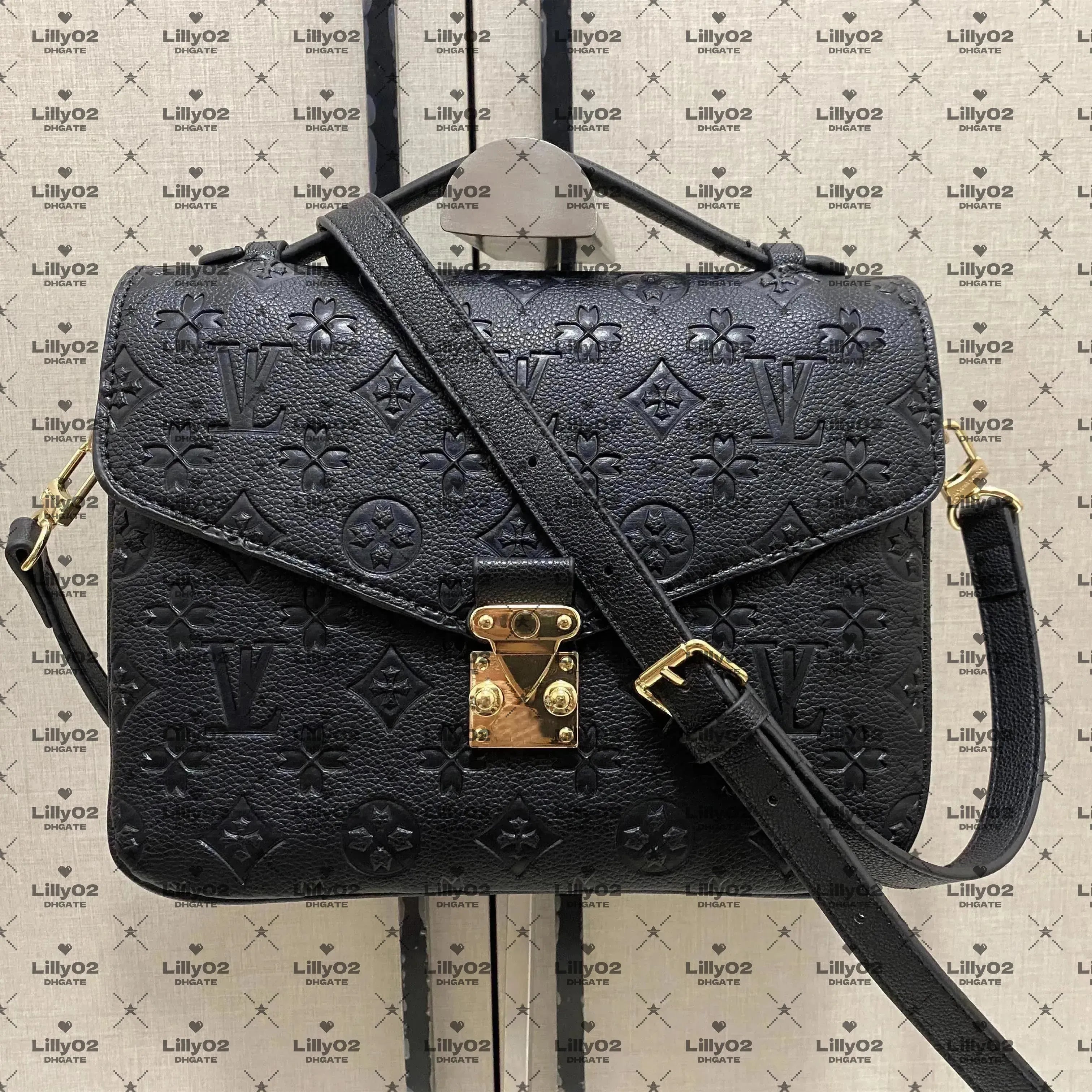 black-embossed