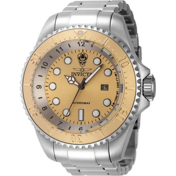 44746 Hydromax Quartz 3 Hand Gold Dial Men Watch