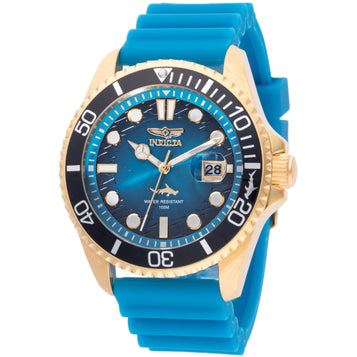 47170 Men'S Pro Diver Quartz Blue Silicone Strap Watch