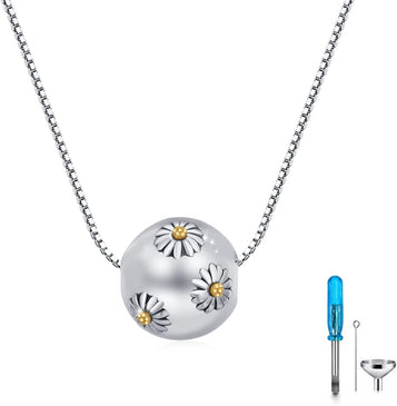 Urn Necklaces for Ashes for Women 925 Sterling Silver Cremation Keepsake Ash Necklace Urn Cremation Jewelry for Women