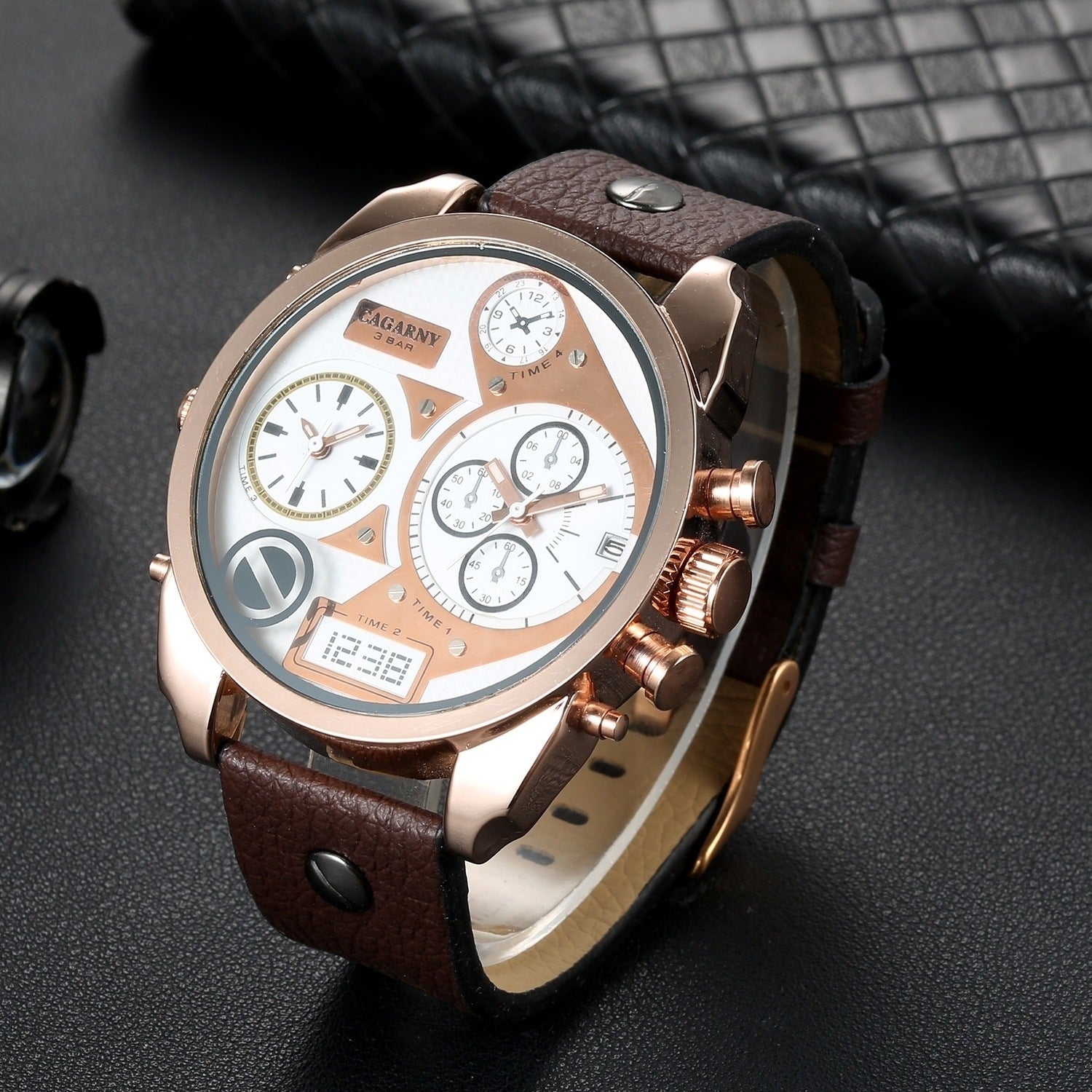 white-surface-dark-brown