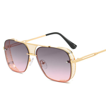 Steampunk Men's Sunglasses Cross-border Metal Hollow Glasses