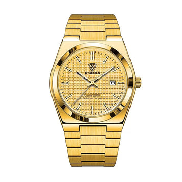Men's Watch Quartz Simple Fashion Wrist Watch Steel Belt Waterproof Calendar Genuine Goods