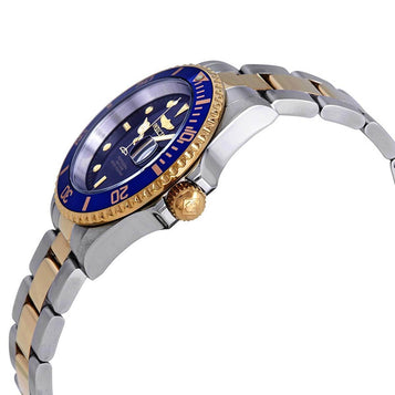 Invicta Men'S Watch Pro Diver Quartz Blue Dial Yellow Two Tone Bracelet 26972