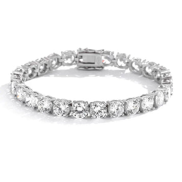 2Mm Moissanite Tennis Bracelet 925 Sterling Silver Plated White Gold Bracelet for Women Man Sparkling Party Jewelry