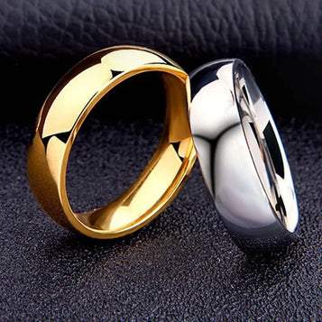 Topbling Stainless Steel Ring for Men and Women Promise Engagement Wedding Rings