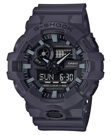 Men'S Analog-Digital Dark Grey Resin Strap Watch 53Mm