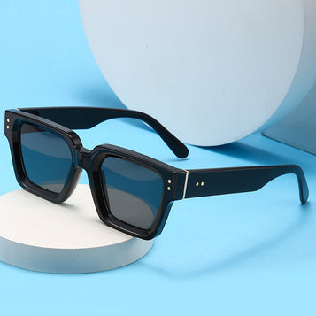 Black High-grade Plain Fashion Hong Kong Style UV-proof Sunglasses