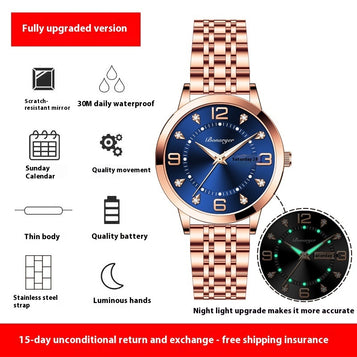 Niche High Sense Waterproof Luminous Quartz Watch