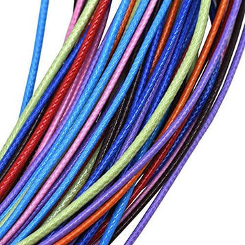 Mixed Korean Wax Necklace Cord with Clasp Bulk 100 Pcs - Necklace String for Jewelry Making Supplies – 18 Inches Rope Necklace Cords for Pendants Bracelet