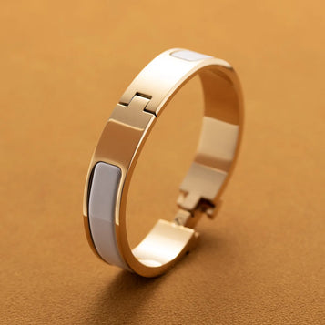 Designer Bracelet Luxury Bangle Jewelry Jewellery 18K Gold Plated Size Sixteen Point Seven Centimeter Six Point Five Inch Twelve Millimeter Width Gift for Women