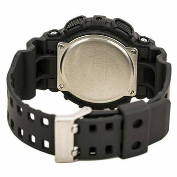 Casio Men'S Watch G-Shock Grey Black Ana-Digi Dial Resin Black Strap GA100C-8A