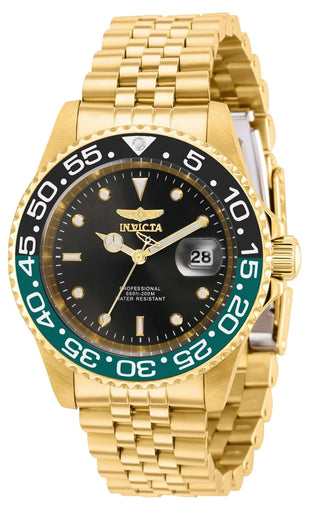 Pro Diver Men 40Mm Stainless Steel Gold Black Dial Quartz Watch