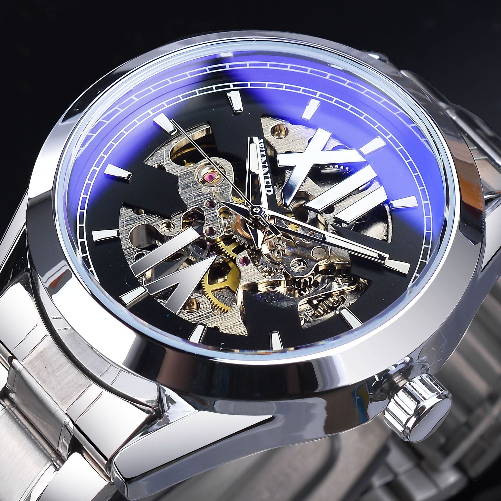 silver-strap-black-surface