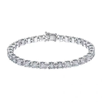2025 Luxury Hip Hop Chain Jewelry Custom 10K Gold Tennis Bracelet VVS Moissanite Diamond Tennis Link Chain for Men
