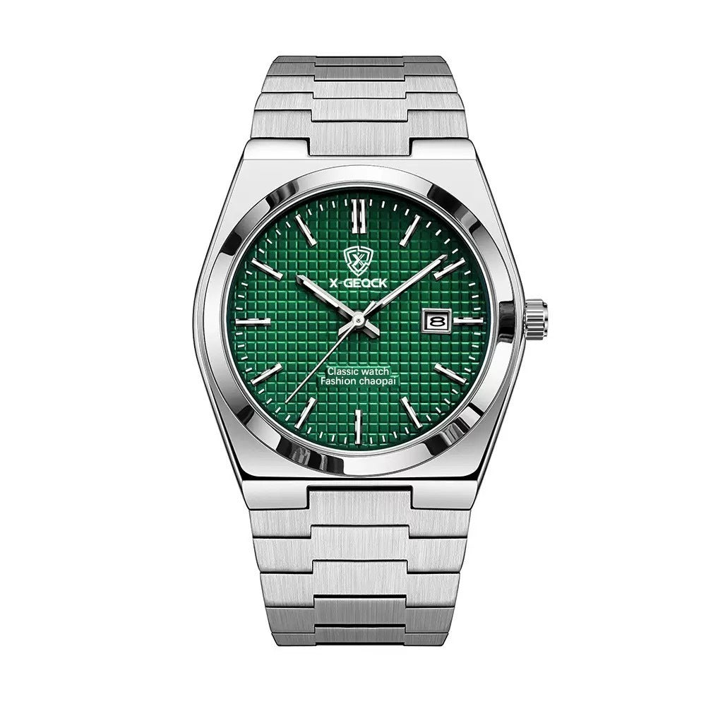 silver-case-green-surface