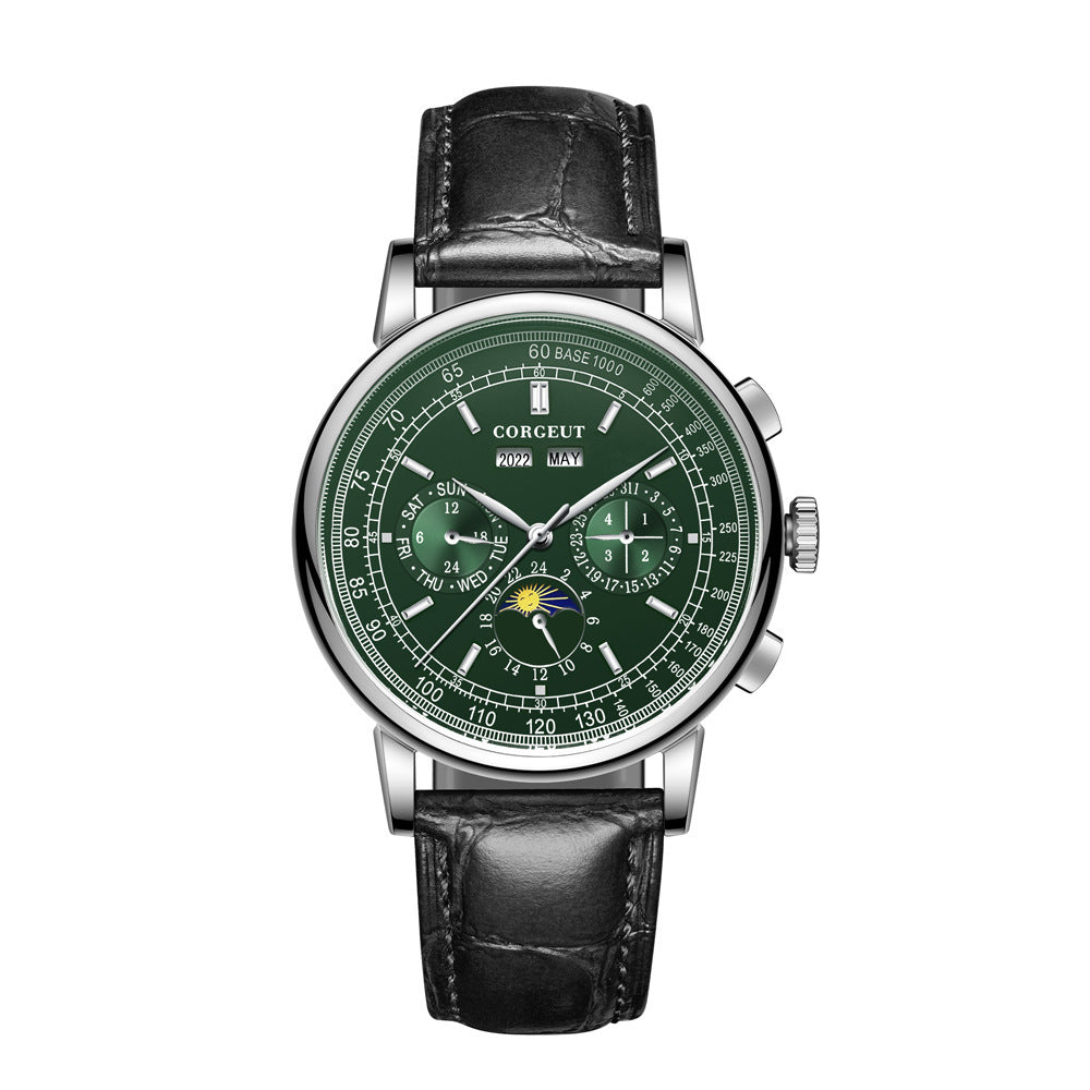steel-case-green-surface
