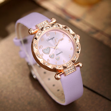 Men's Leather Strap Sports Pointer Quartz Watch