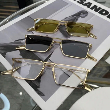Women's Fashion Metal Frame Sunglasses Small Frame
