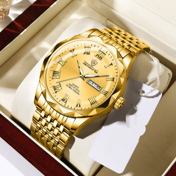 Fashion Double Calendar Quartz Watch Waterproof Men's Watch