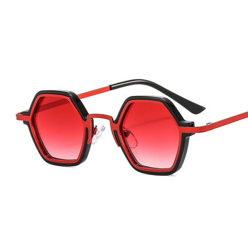 Punk Hip Hop New Sunglasses Personalized Small Frame Multi-Edge