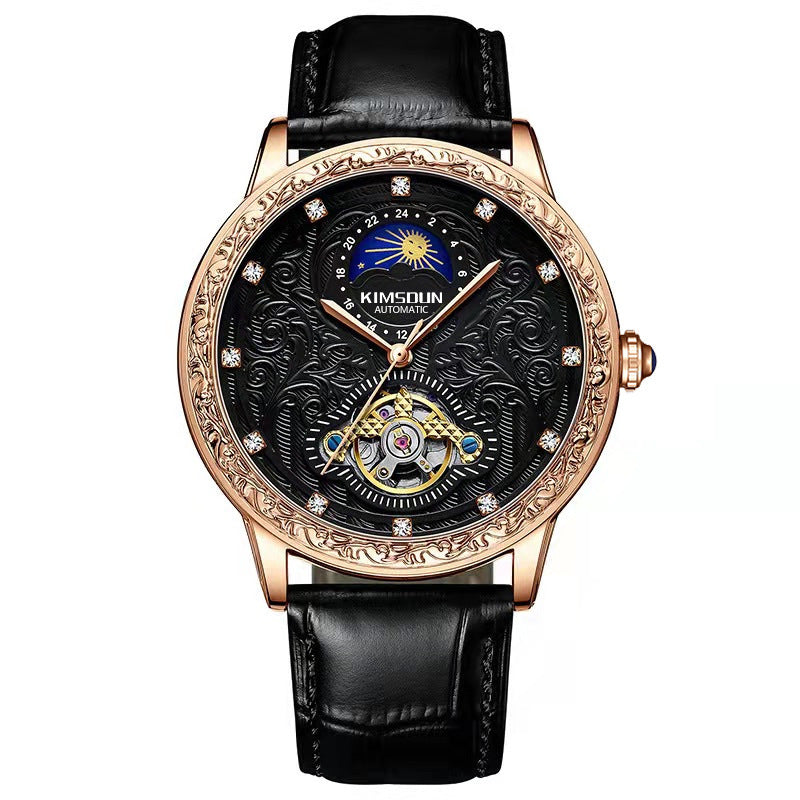 rose-gold-black-surface