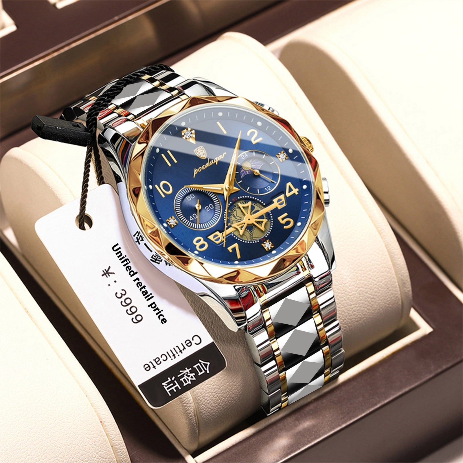 gold-blue-surface-steel-belt