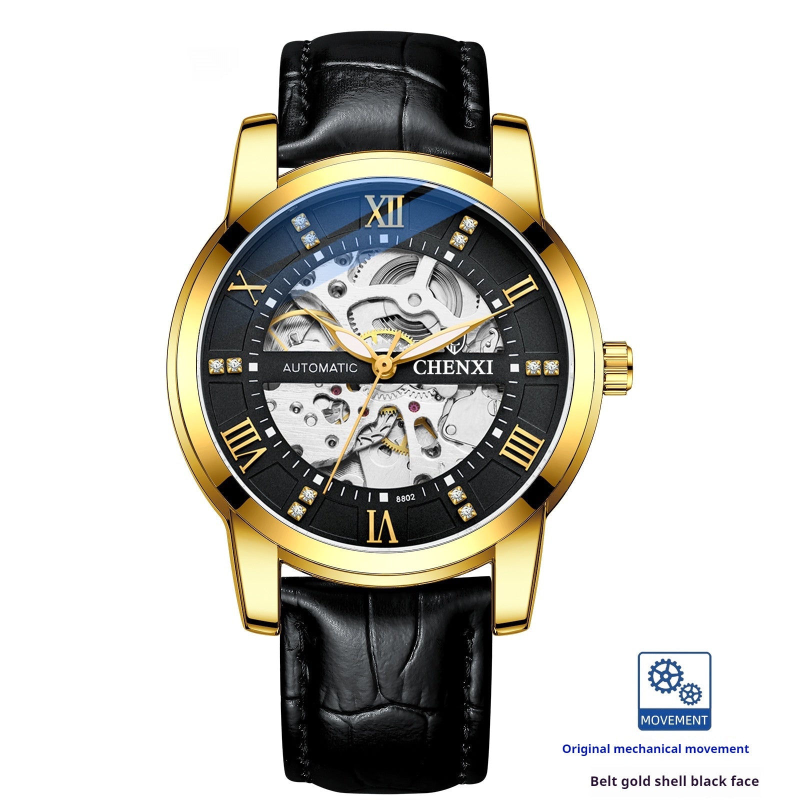 belt-gold-shell-black-surface