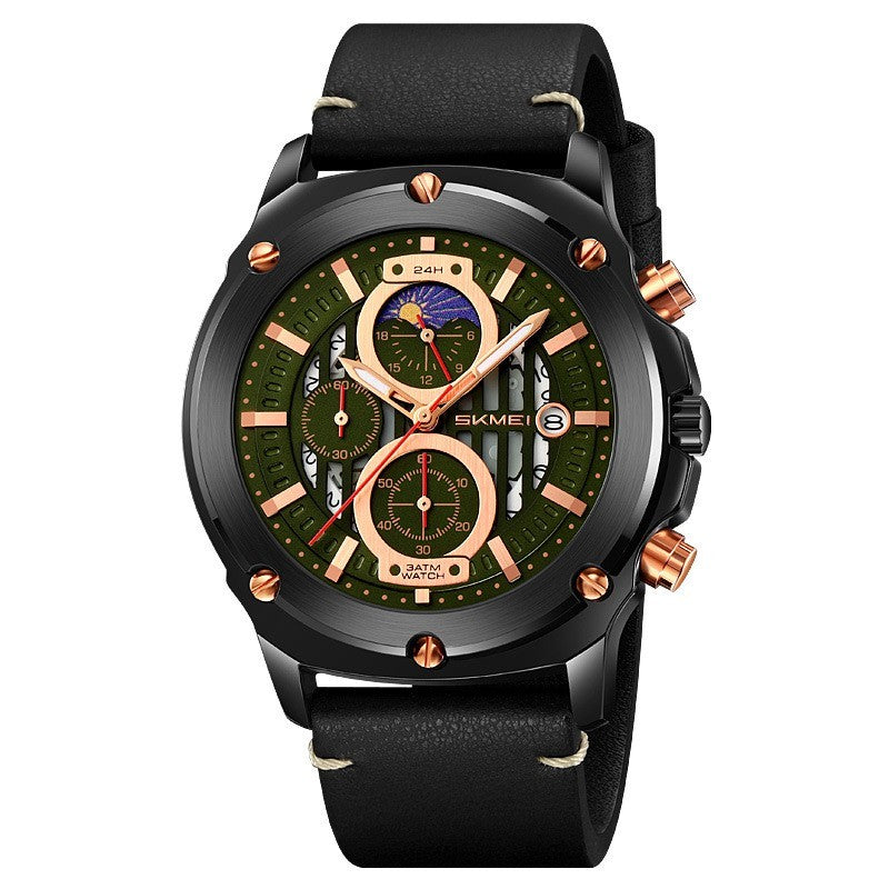 black-with-green-surface