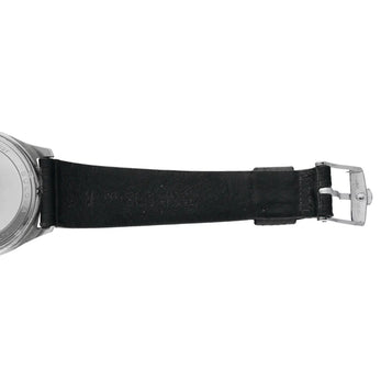 Vintage  Accutron Date Stainless Steel Black Dial Tuning Fork Men'S Watch