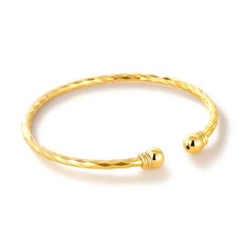 Twisted Gold Bracelet for Women Open Bracelet Jewelry Fashion Solid Cuff Bangle Christmas Birthday Gift