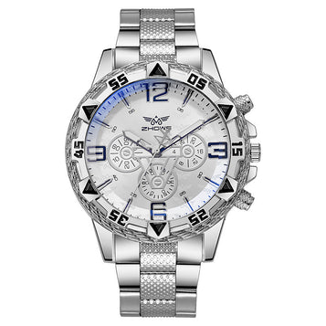 Blue Light Men's Steel Belt Quartz Watch