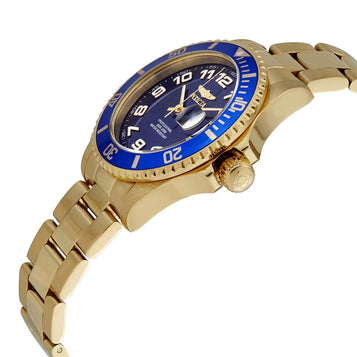 Pro Diver Quartz Blue Dial Yellow Gold-Tone Men'S Watch 30694