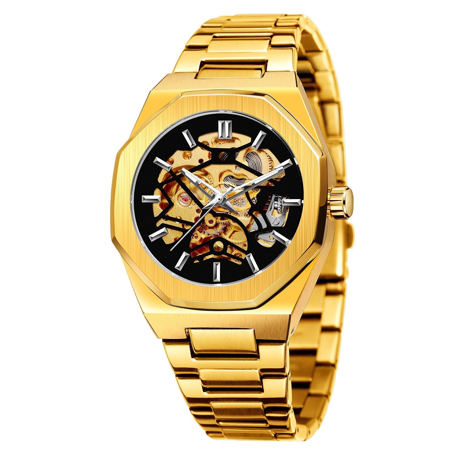 gold-shell-black-surface