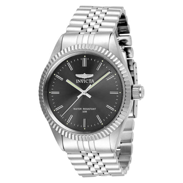 Invicta Men'S Watch Specialty Quartz Charcoal Dial Silver Tone Bracelet 29372