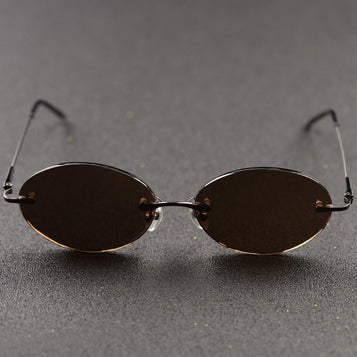 Frameless Oval Style Anti Fatigue Sunglasses