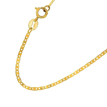 10K Yellow Gold Mariner Dainty Bracelet Link Chain 7 Inches